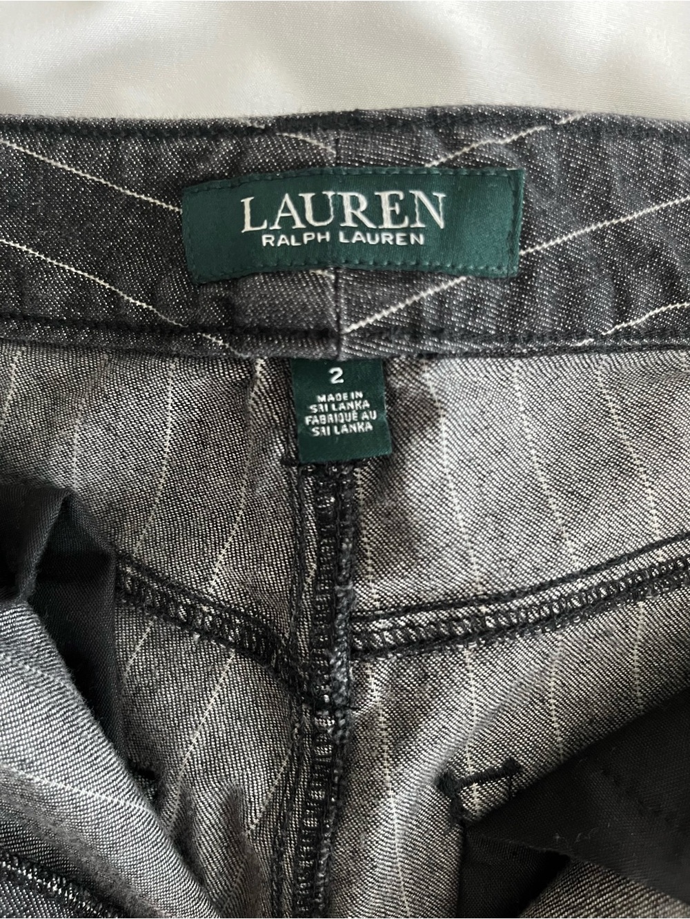 Lauren Ralph Lauren Black Pinstripe Jeans - Picture 9 of 11